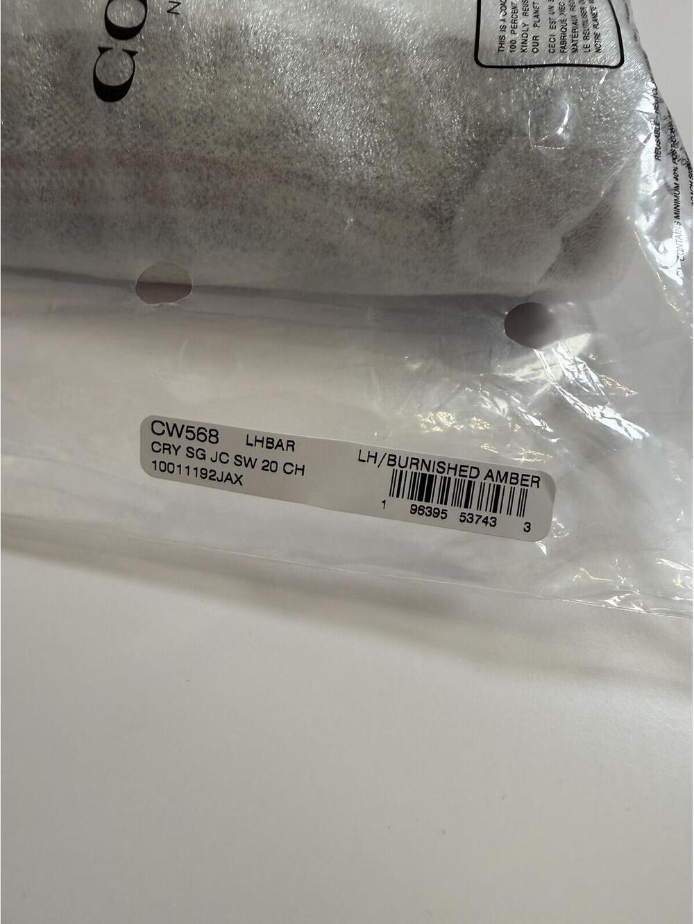 NWT Coach Crystal Embellished Swinger 20 Shoulder Bag Burnished Amber Leather - Picture 10 of 10